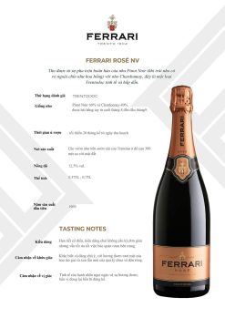 Rượu vang Sparkling Ferrari Rose Trentodoc