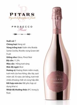 Rượu Vang sủi Pitars Prosecco Rose