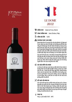 Rượu vang đỏ Pháp Le Dome 2012 Giá tốt nhất