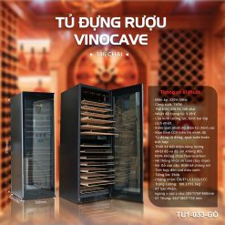 Tủ bảo quản rượu vang Vinocave 146 chai kính tràn viền Giá tốt nhất