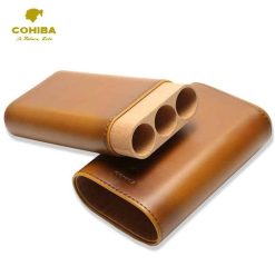 Bao da đựng xì gà 3 điếu Cohiba COB 203 màu nâu Giá tốt nhất