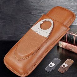 Bao da đựng xì gà 2 điếu có dao cắt Cohiba HY3203L Giá tốt nhất