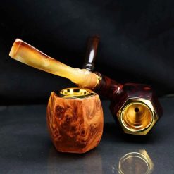 Tẩu gỗ hình lục lăng cán sừng TS21 Giá tốt nhất