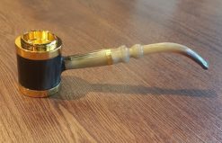 Tẩu xì gà bằng sừng đế đứng mạ vàng 18K TS12-2 Giá tốt nhất