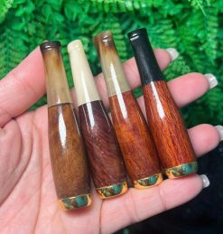 Tẩu xì gà mini thân gỗ cán sừng loại dài Giá tốt nhất