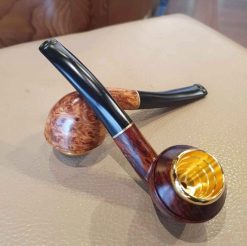 Tẩu xì gà gỗ cán sừng mạ vàng 18k TS17 Giá tốt nhất