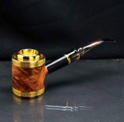 Tẩu xì gà gỗ huyết long đế đứng bát đồng mạ vàng 18k TS12 Giá tốt nhất