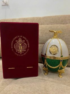 Rượu Vodka Quả Trứng Imperial Faberge Màu Ngọc Trai - Xanh Ngọc Lục Bảo của Nga