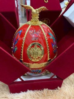 Rượu Vodka Quả Trứng Imperial Faberge Màu Đỏ Ruby Nga (Mẫu mới) Giá tốt nhất