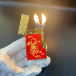 Bật lửa Dupont hàng Pháp 2 tia Hình Rồng Vàng Giá tốt nhất