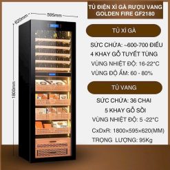 Tủ xì gà rượu vang Golden Fire GF 2180 Giá tốt nhất